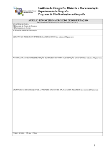 Formulário para Solicitação - Departamento de Geografia