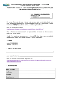 Formulário CEUA/CDTN
