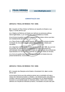 ADMINISTRAÇÃO 2008 (SEFAZ-RJ / FISCAL DE RENDAS / FGV