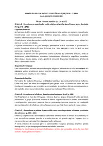 CONTEUDO DE AVALIAÇÃO 2 DE HISTÓRIA – 03/09/2014 – 7º