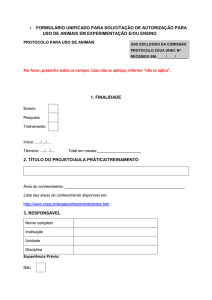 Formulário unificado para solicitação de autorização para