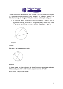 Lista de exercícios – Matemática- prof. Liana-1C17/27/37