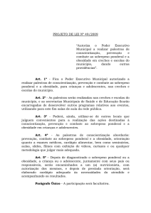 PROJETO DE LEI Nº 49/2009 “Autoriza o Poder Executivo Municipal