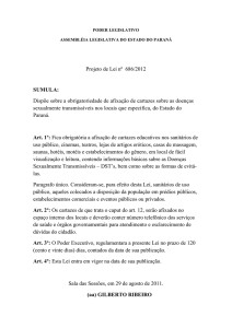 Projeto de Lei 686.12 - Deputado Gilberto Ribeiro