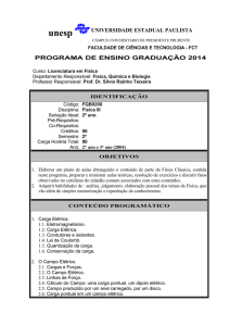 programa de ensino graduação 2014 - FCT