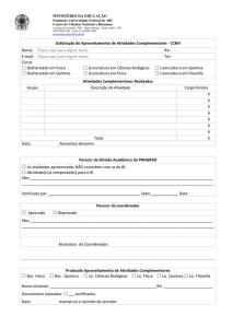 Formulário de atividades complementares - em - CCNH