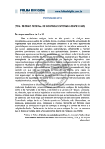 PORTUGUÊS 2015 (TCU / TÉCNICO FEDERAL DE CONTROLE