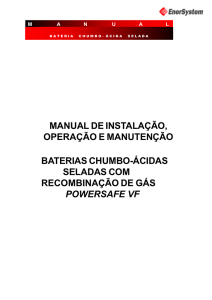manual de instalação, operação e manutenção baterias chumbo