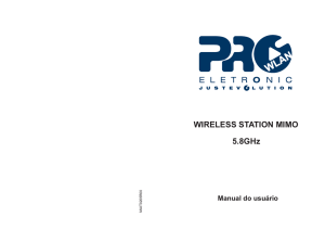 Manual de instalação PQWS-5817M
