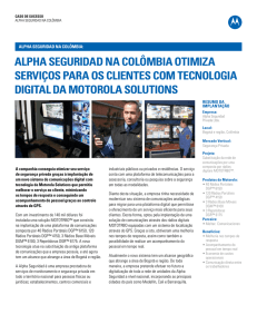 ALPHA SEGURIDAD NA COLÔMBIA - Casos de Sucesso (78Kb pdf)