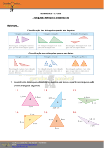 Triângulos - definição e classificação