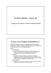 PLANTA BAIXA – AULA 09 O que é um Projeto Arquitetônico ?