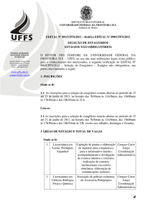 EDITAL Nº 091/UFFS/2011 – Retifica EDITAL Nº 090/UFFS/2011