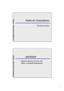 Redes de Computadores ARP/RARP