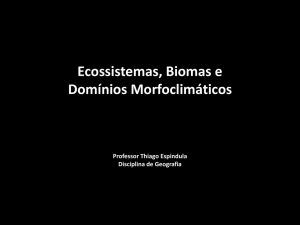 Ecossistemas, Biomas e Domínios Morfoclimáticos