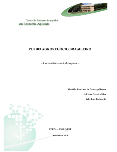 PIB DO AGRONEGÓCIO BRASILEIRO - Cepea