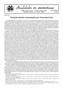 IBFAN Fórmulas infantis contaminadas por Enterobactérias