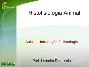 AULA 1 - introdução a Histologia