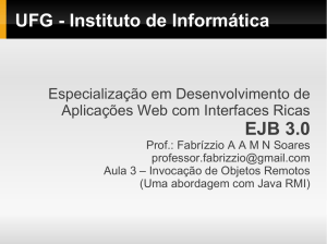 UFG - Instituto de Informática EJB 3.0 - INF
