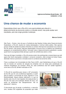 Uma chance de mudar a economia - Agência de Notícias Brasil