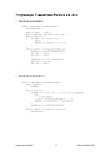 Programação Concorrente/Paralela em Java