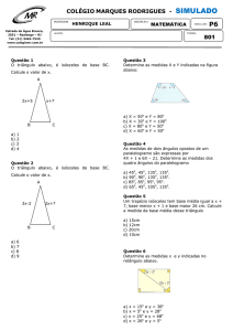 Simulado P6 Matematica - Colégio Marques Rodrigues