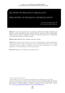 filosofia da religião e religação philosophy of religion and religation