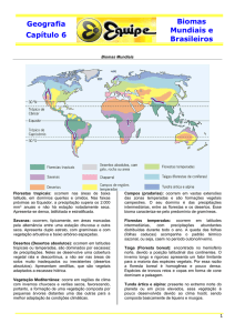 Geografia Capítulo 6 Biomas Mundiais e Brasileiros