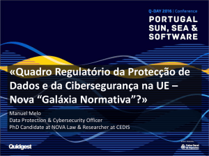 Manuel Melo, Consultor em Cibersegurança, Proteção de Dados e