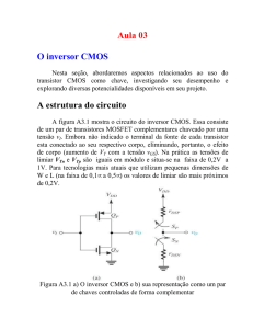 Aula 03 O inversor CMOS A estrutura do circuito