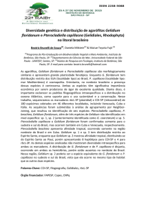 Diversidade genética e distribuição de agarófitas Gelidium