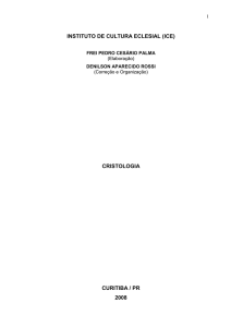 instituto de cultura eclesial (ice) cristologia curitiba / pr 2008