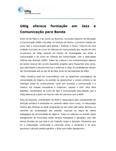 UAlg oferece formação em Jazz e Comunicação para Banda