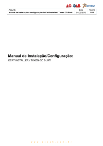 Manual de Instalação/Configuração