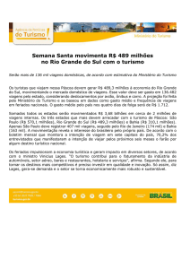 Semana Santa movimenta R$ 489 milhões no Rio Grande do Sul