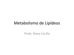 Metabolismo de Lipídeos - Bioquímica