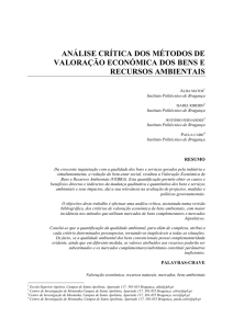 análise crítica dos métodos de valoração económica dos bens e