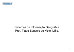Sistemas de Informação Geográfica Prof. Tiago Eugenio de Melo