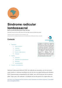 Síndrome radicular lombossacral