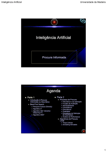 Inteligência Artificial Agenda