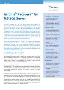 Acronis® Recovery™ for MS SQL Server