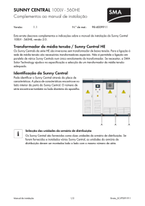 SUNNY CENTRAL 100LV - 560HE - Complementos ao