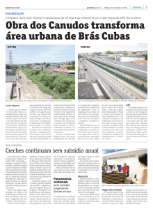 Obra dos Canudos transforma área urbana de Brás Cubas