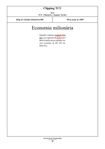 05-08-2009 Economia bilionária - Blog do Cláudio Humberto