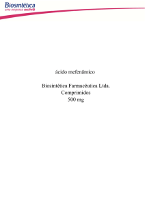 ácido mefenâmico Biosintética Farmacêutica Ltda. Comprimidos