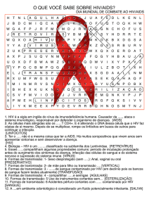 o que você sabe sobre hiv/aids?