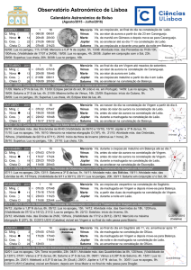 Calendário Astronómico Astronomia