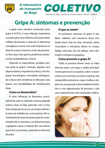 Gripe A: sintomas e prevenção - Bá! Cartão do Transporte de Bagé