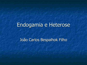 Endogamia e Heterose - AF306 Melhoramento de Plantas