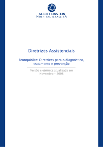 Bronquiolite: Diretrizes para o diagnstico, tratamento e preveno